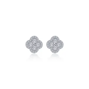 0.8 CTW Halo Stud Earrings