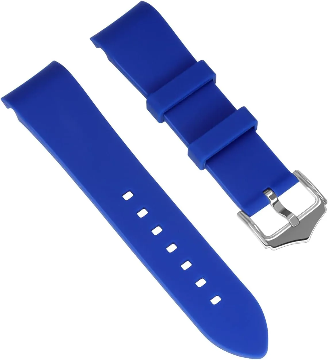 18mm 20mm 22mm 24mm Silicone Watch Bands Universal Curved End Strap Black White Green Blue Brown Orange Red Grey Solid Watch Bracelet for Men Women