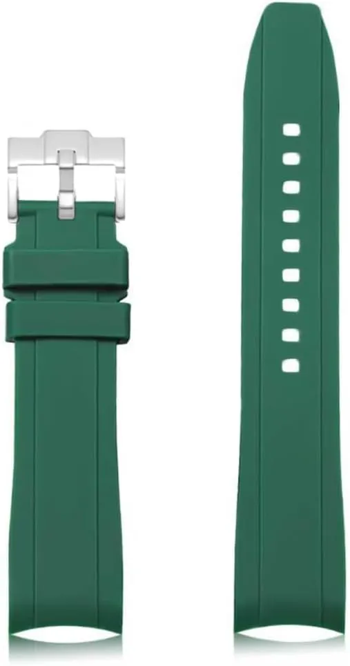 20mm/22mm Curved Lug End Rubber Strap Watch Band For Men & Women for Sports & Dive Watches-Replacement
