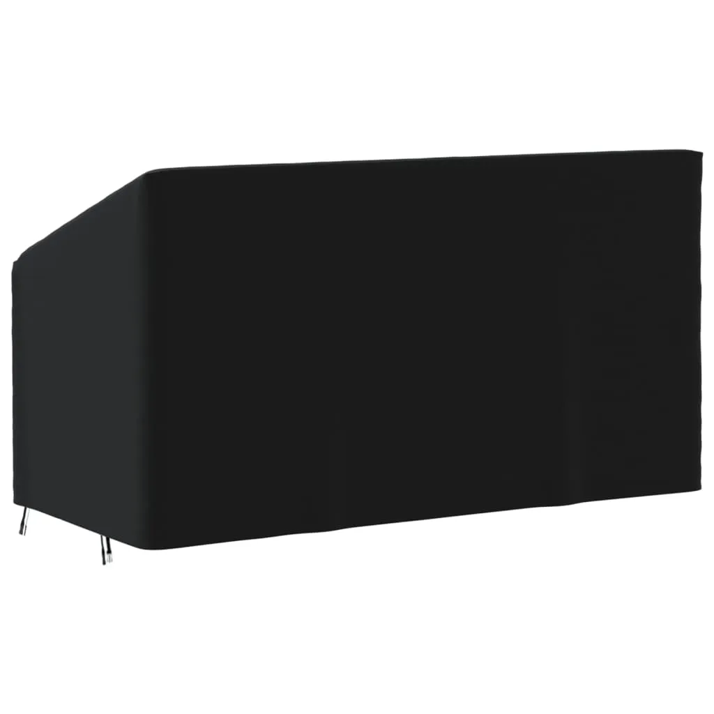 3-Seater Bench Cover Black 175x85x68/94 cm 420D Oxford