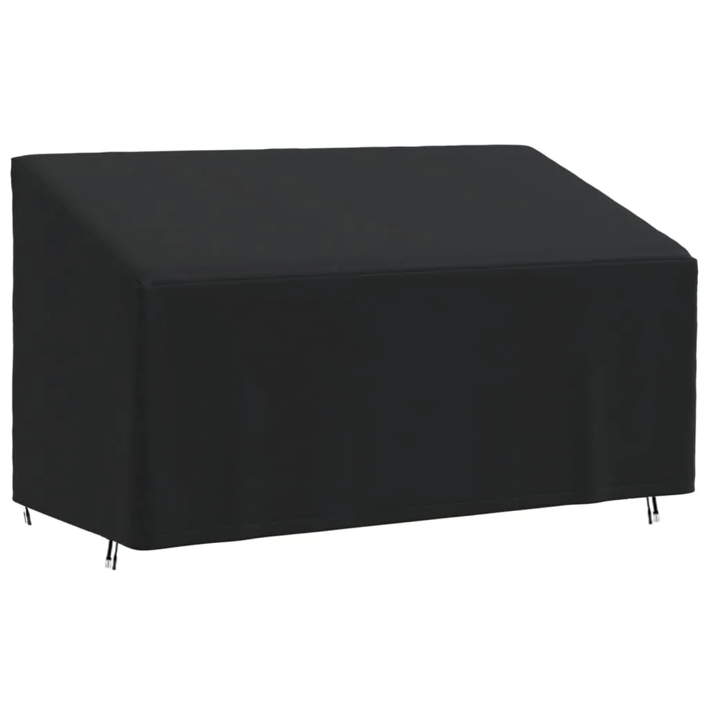 3-Seater Bench Cover Black 175x85x68/94 cm 420D Oxford