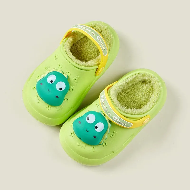 3D Cartoon Waterproof Plush Sandals