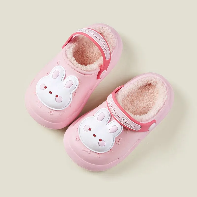 3D Cartoon Waterproof Plush Sandals