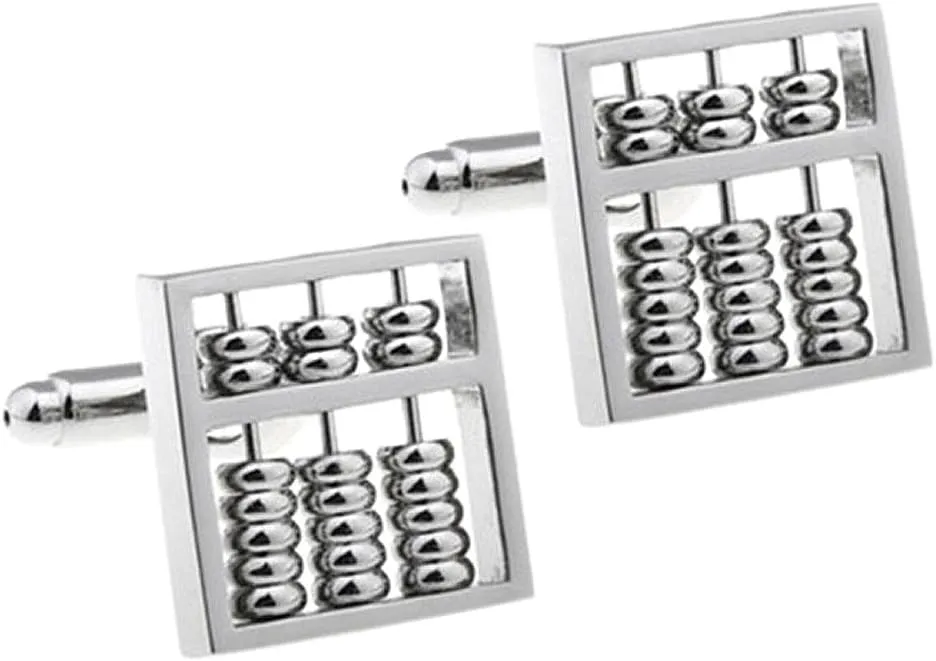 Abacus Cufflinks Beads Really Moves Pair Cufflinks a Counting Frame Nepohualtzintzin Suanpan