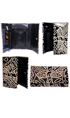 Aboriginal Art Ladies Leather Wallet Medium by Bridgett Wallace (2)