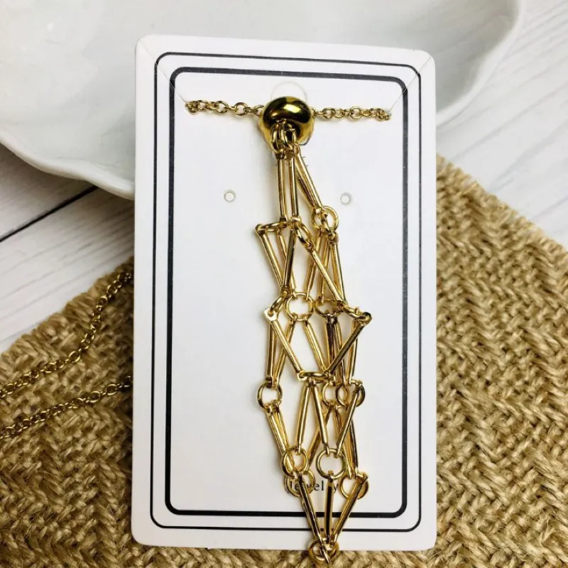 Adjustable Stone Holder Necklace