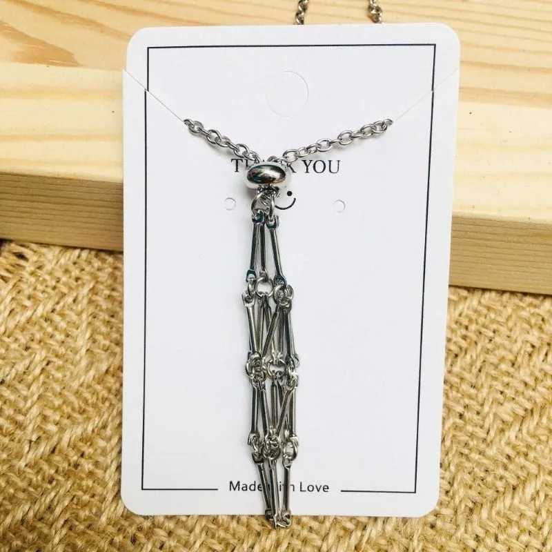Adjustable Stone Holder Necklace