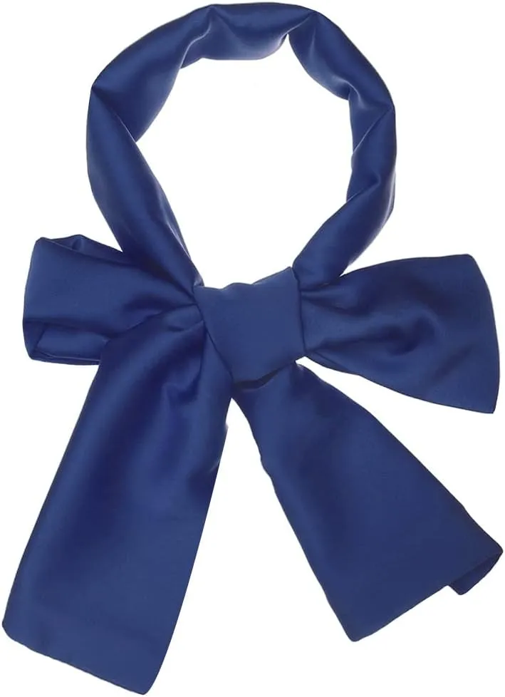 Allegra K Skinny Silky Solid Color Long Scarves Waistband Neck Wraps for Women