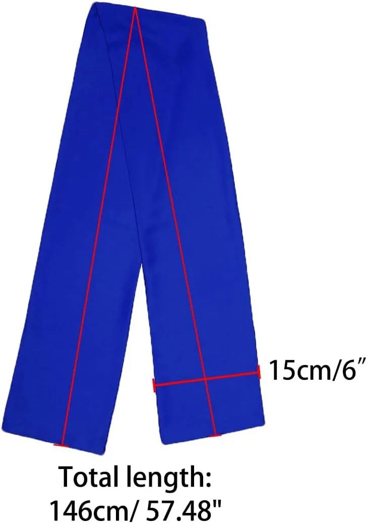 Allegra K Skinny Silky Solid Color Long Scarves Waistband Neck Wraps for Women