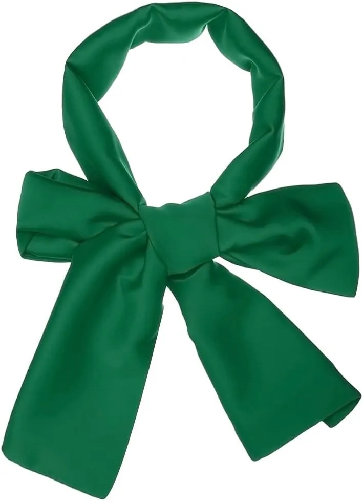Allegra K Skinny Silky Solid Color Long Scarves Waistband Neck Wraps for Women