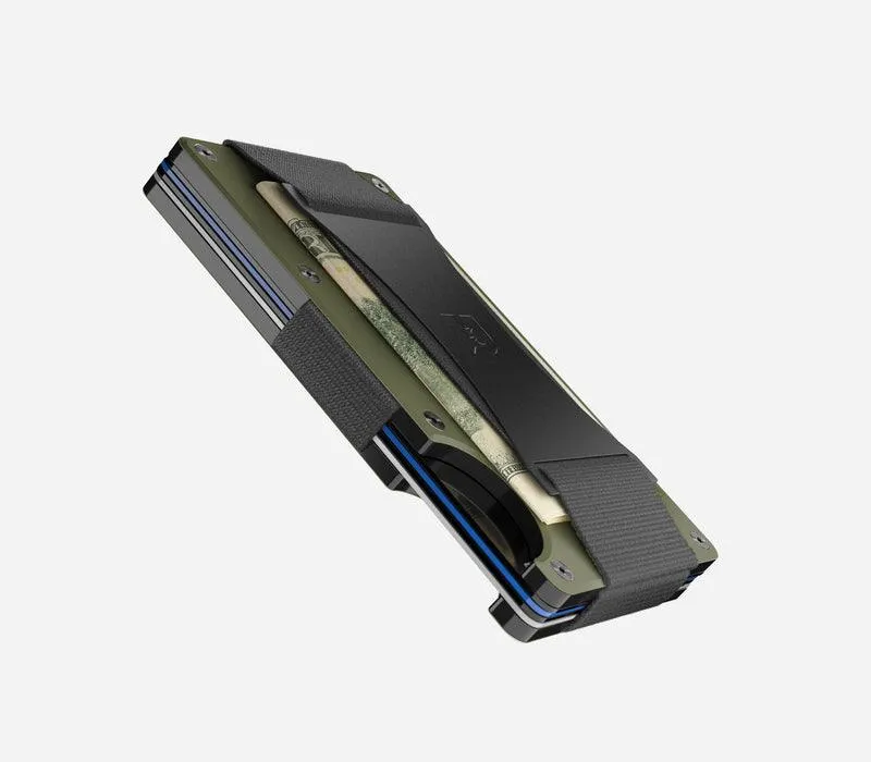 Aluminum | Matte Olive Minimalist Wallet - Cash Strap