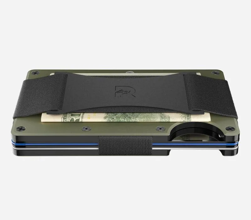 Aluminum | Matte Olive Minimalist Wallet - Cash Strap