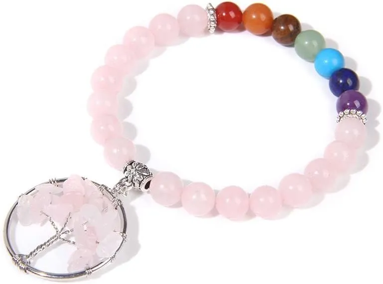 Angel Wing Charm Bracelet Women Natural Multi Color Semiprecious Beads Bangle Gorgeous Hand Make Friendship Bracelet Jewelry - ( Metal Color: 7; Length: 23cm )