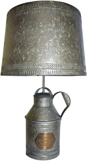 Antique Milk Can w/Tin Shade