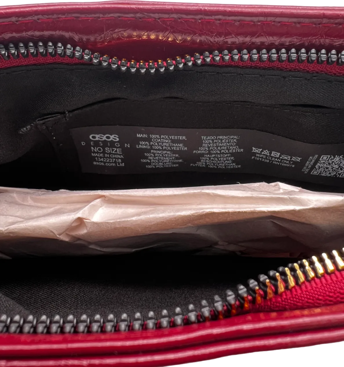 ASOS Red Shoulder Bag In Burgundy One Size