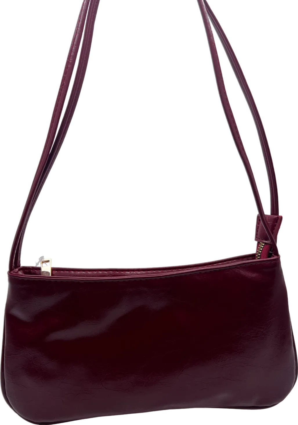 ASOS Red Shoulder Bag In Burgundy One Size
