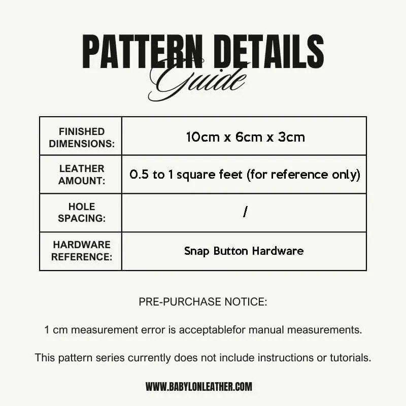 BABYLON™ Leather Business Card Holder Pattern AAB-162