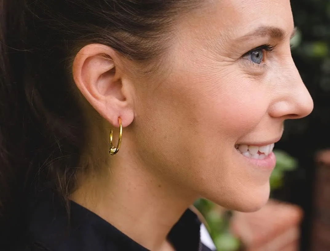Birdie Hoop Earrings - Gold