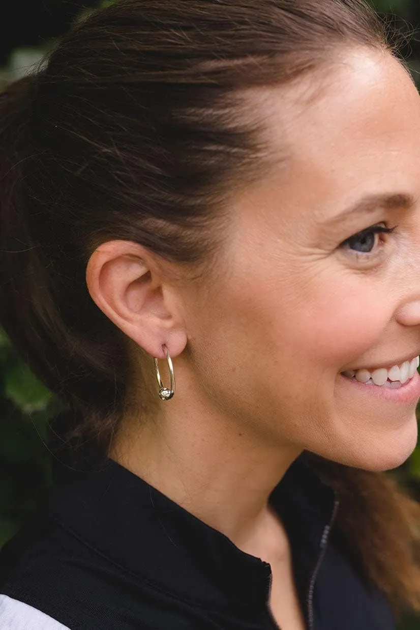 Birdie Hoop Earrings - Silver