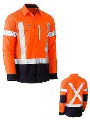 Bisley Workwear Flex & Move™ X Taped Hi Vis Utility Shirt BS6177XT