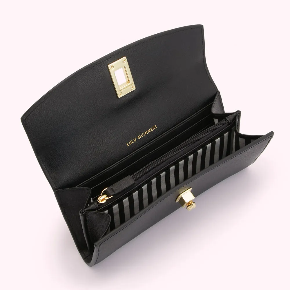 BLACK LIP TURNLOCK LUCIA WALLET