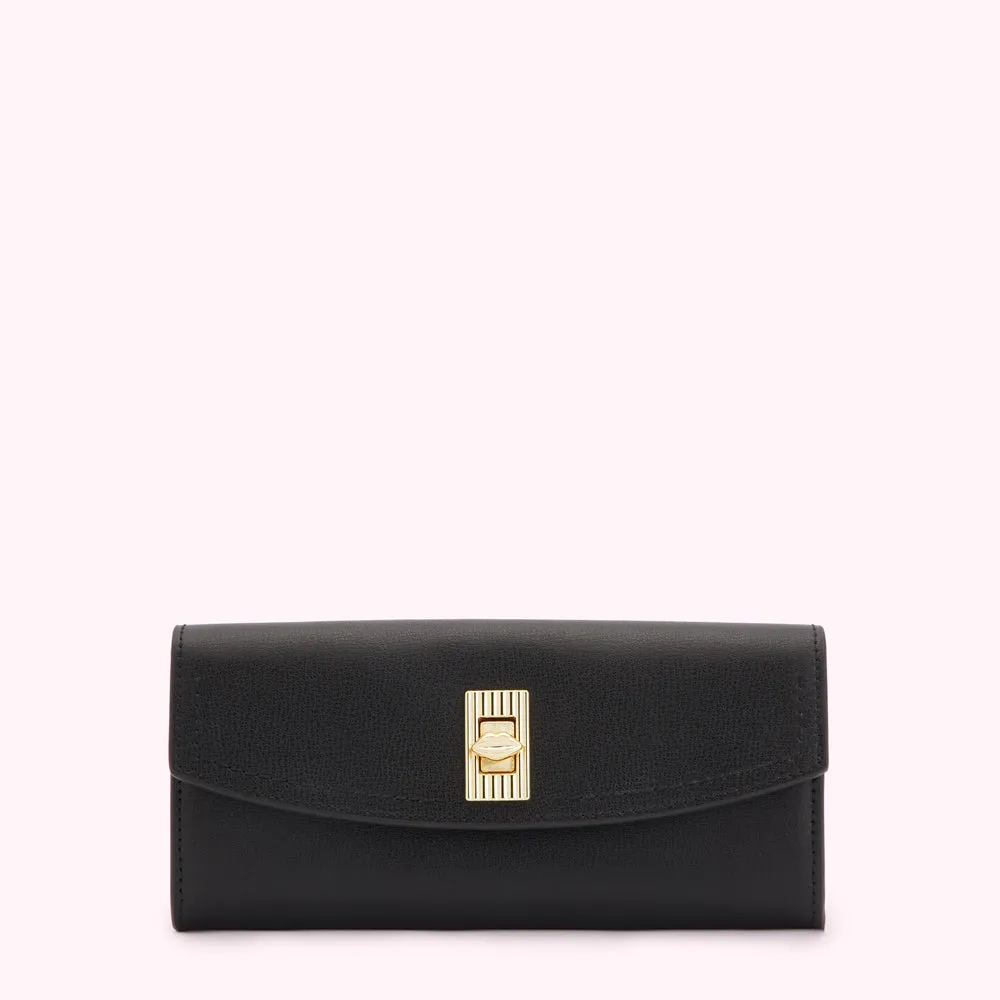 BLACK LIP TURNLOCK LUCIA WALLET