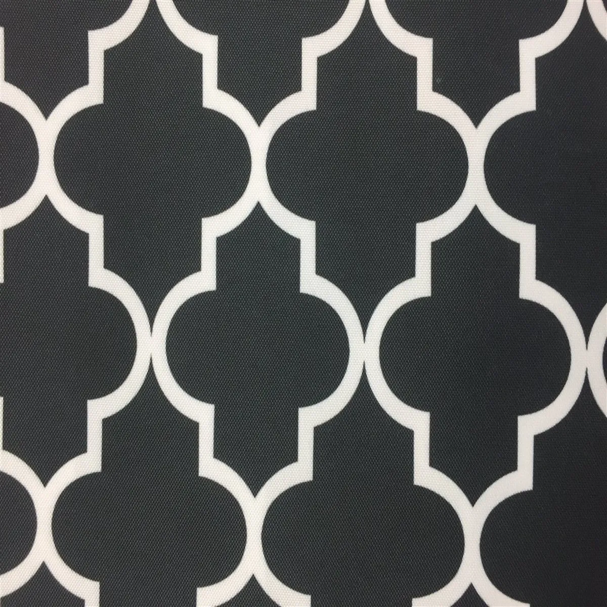 Black White Moroccan Print Indoor Outdoor Fabric