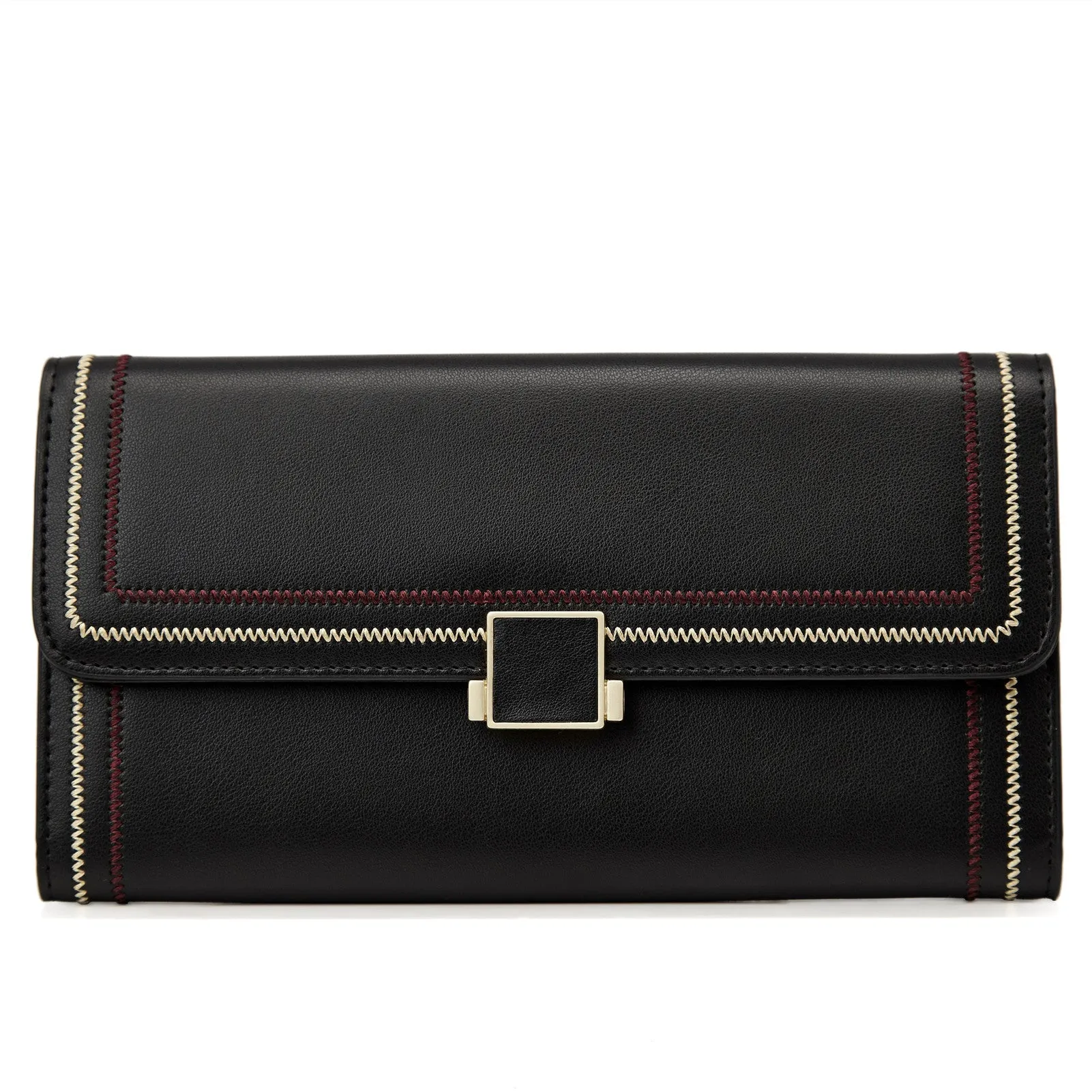 BOSTANTEN Womens Wallet Large Capacity Cash Clutch Purse with Buckle Credit Cards Holder