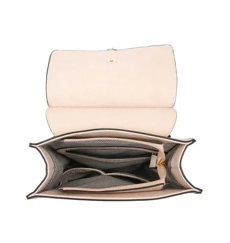 BP1967 Structured Flapover Backpack w/ Tassel