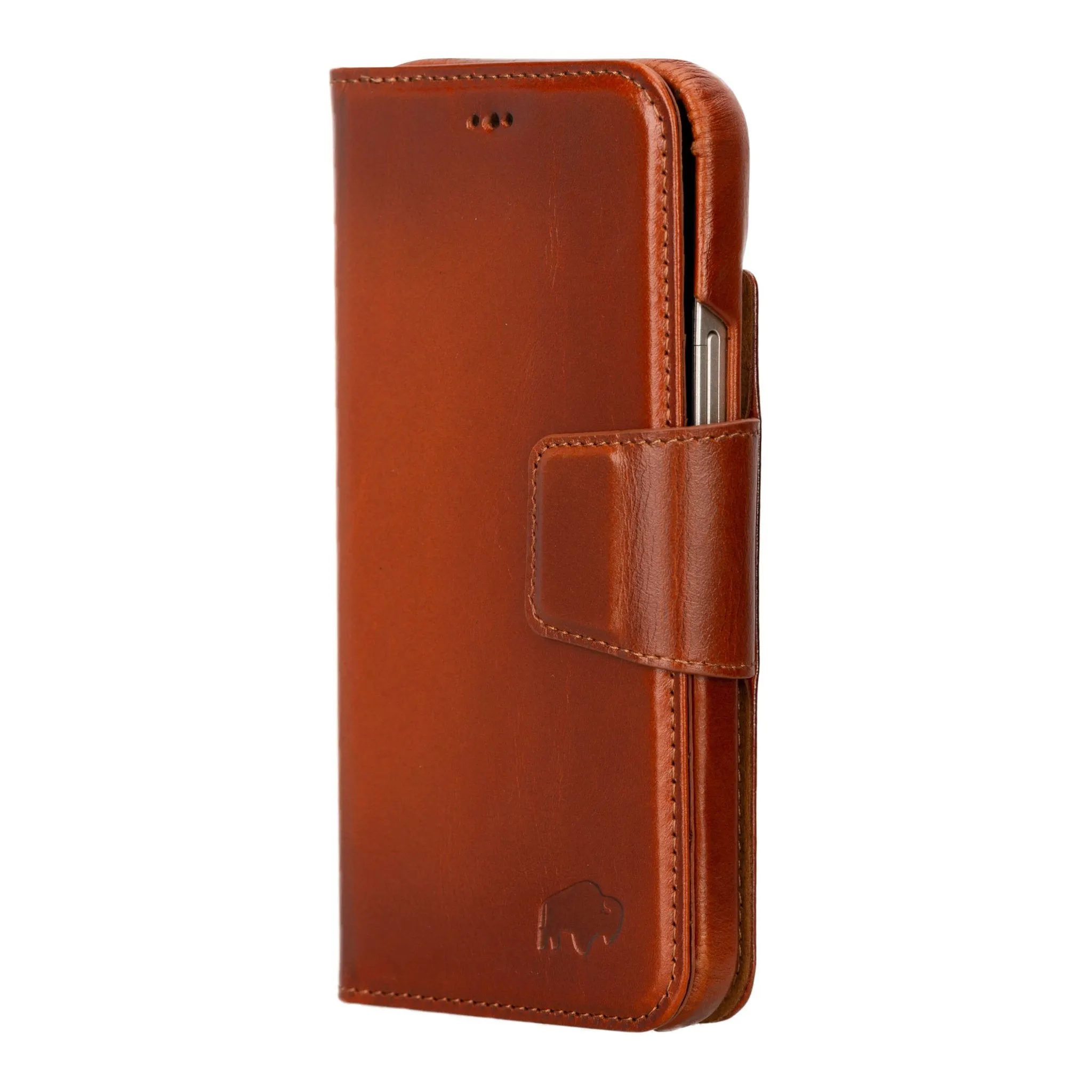 Burkley iPhone 16 Plus Wallet Case, Burnished Tan