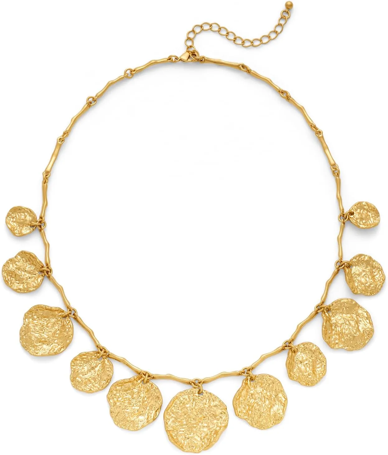 Chunky Multiple Charms Necklace for Women Boho Vintage Adjustable Gold Chain Necklace Bold Statement Round Choker Pendant Necklaces Fashion Heart Necklace