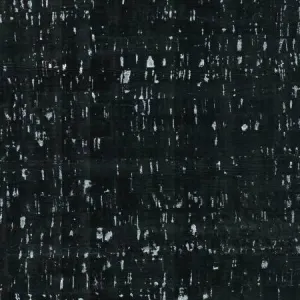 Cork Fabric, Black with Silver Natural, Touch PRO Portugal,  28" wide, Item #TP779-1