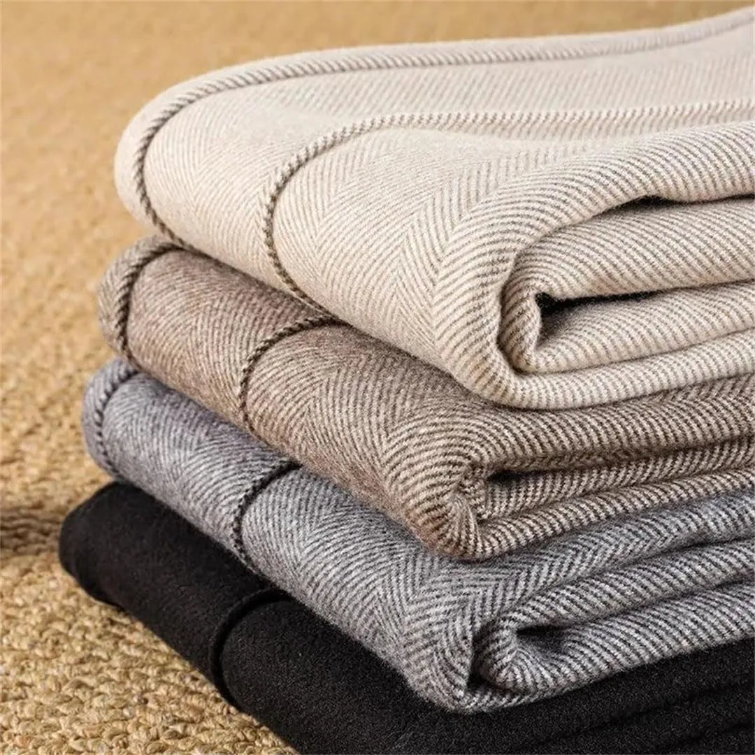 DBFBDTU Womens Woolen Pencil High Waist Pants Casual Office Lady Trousers Thick Suit Pants for Women
