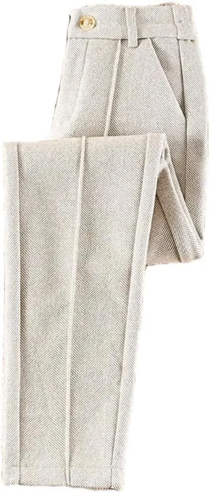 DBFBDTU Womens Woolen Pencil High Waist Pants Casual Office Lady Trousers Thick Suit Pants for Women
