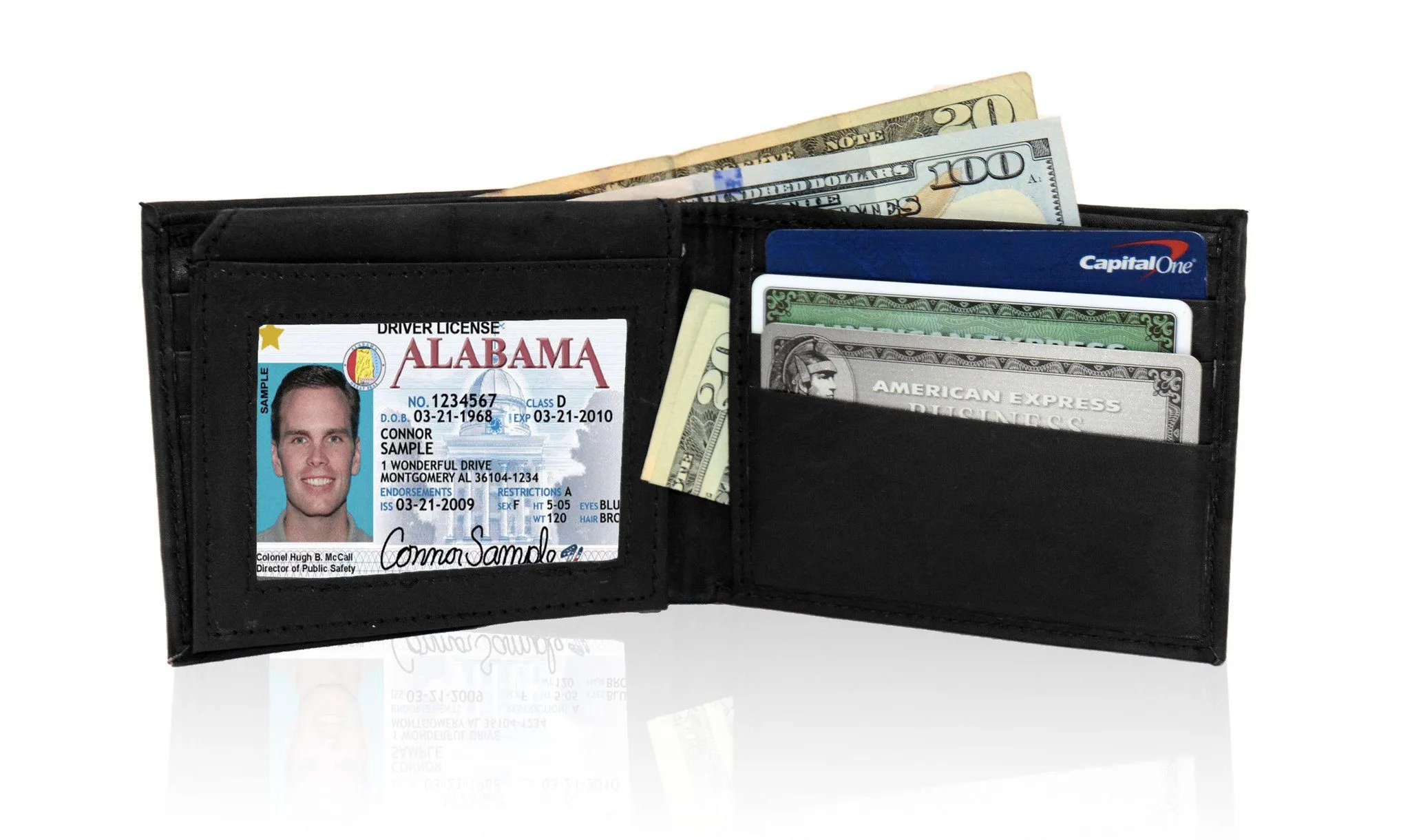 Deluxe RFID-Blocking Premium Soft Genuine Leather Bi-fold - Brown