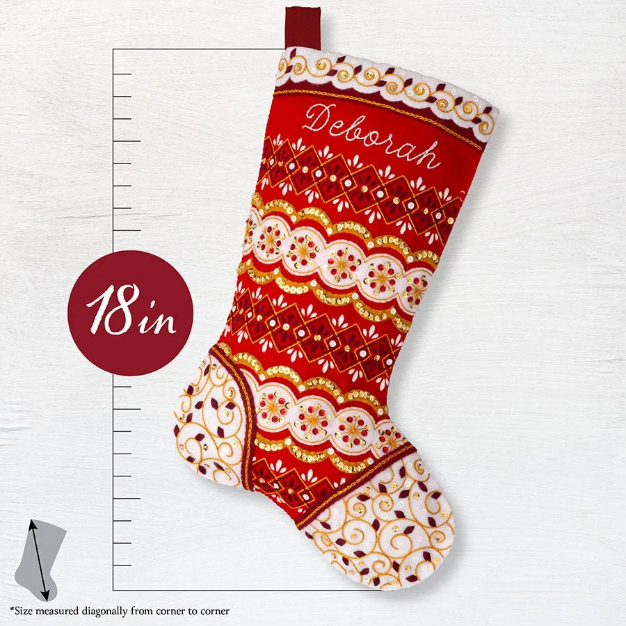 DIY Bucilla Timeless Elegance Christmas Felt Stocking Kit 89680E