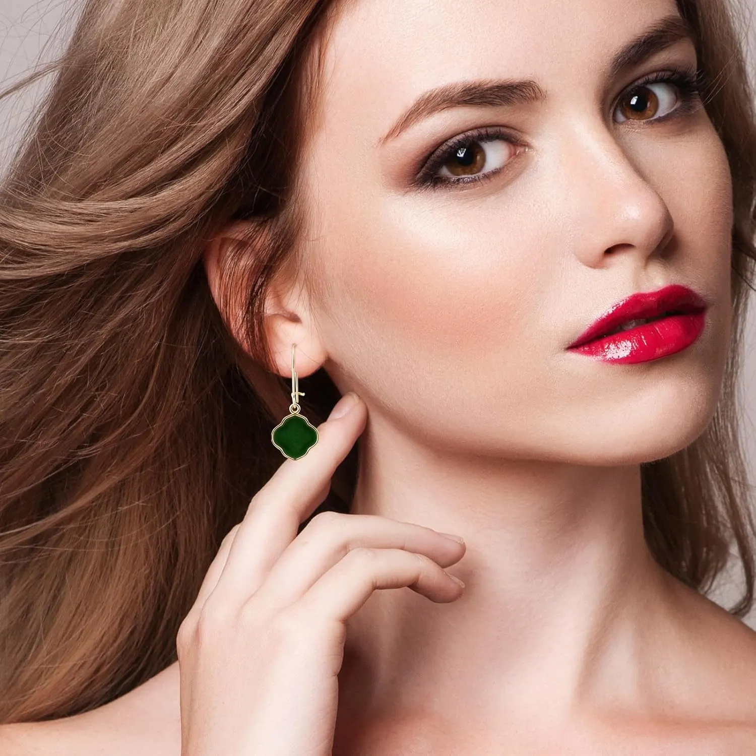 Earrings for Women14K Gold Drops Dangle Pendant Natural Stone Natural shell of Pearl Earrings Handmade Premium Quality Jewelry are the Gift for Mom,Wife and Girlfriend