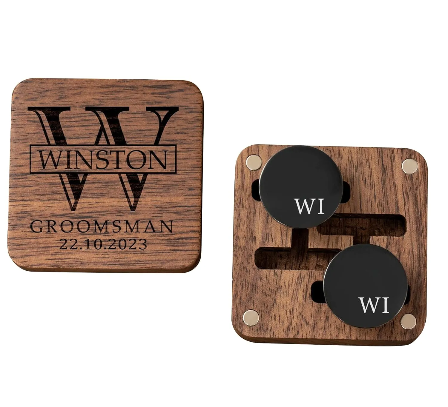 Engraved Cufflinks with Box, Best Man Gift, Groomsmen Proposal, Custom Cuff Links,Groomsmen Cufflinks Personalized, Groomsmen Gifts,Christmas Gifts for Men