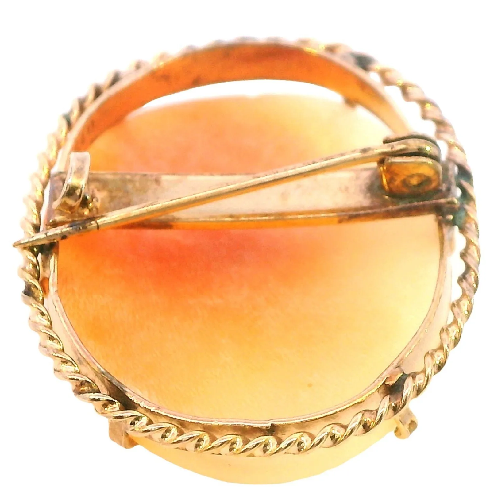Exquisite Vintage Gold Cameo Brooch - Timeless Elegance