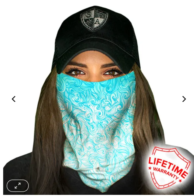 Face Shield Bandana  Tidal Waves