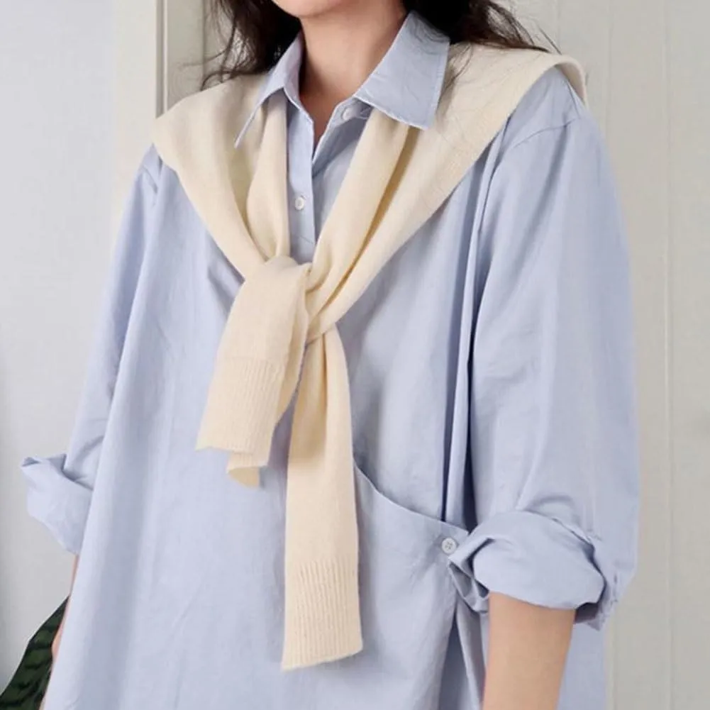 Fake Sweater, Sweater Shawl Wraps for Women, Knitted Knotted Shawls Casual Scarf Cape Shoulder Tops Blouses Fashion