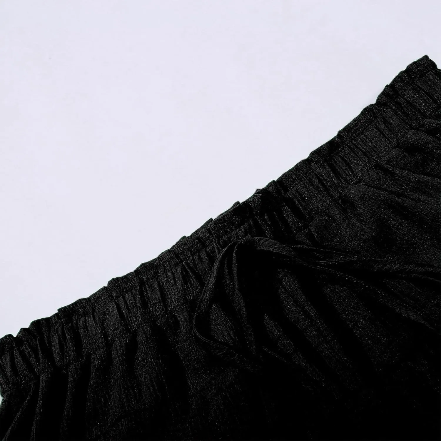 Flowy Summer Shorts for Women Lace Layered High Waist Elastic Mini Skirts Ruffle Hem Pleated Casual Swing Beach Skorts
