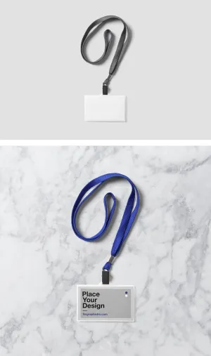 Free Business Id Card Holder Mock-Up