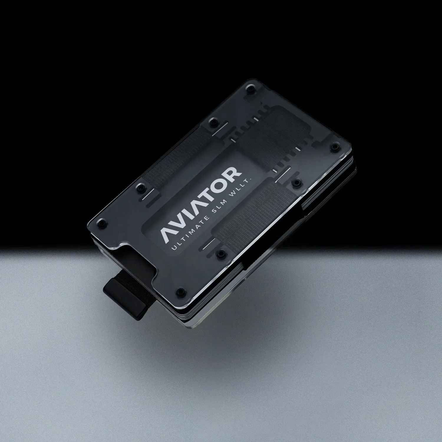 Fusion Black | Metal Frame | Transparent Slide Wallet
