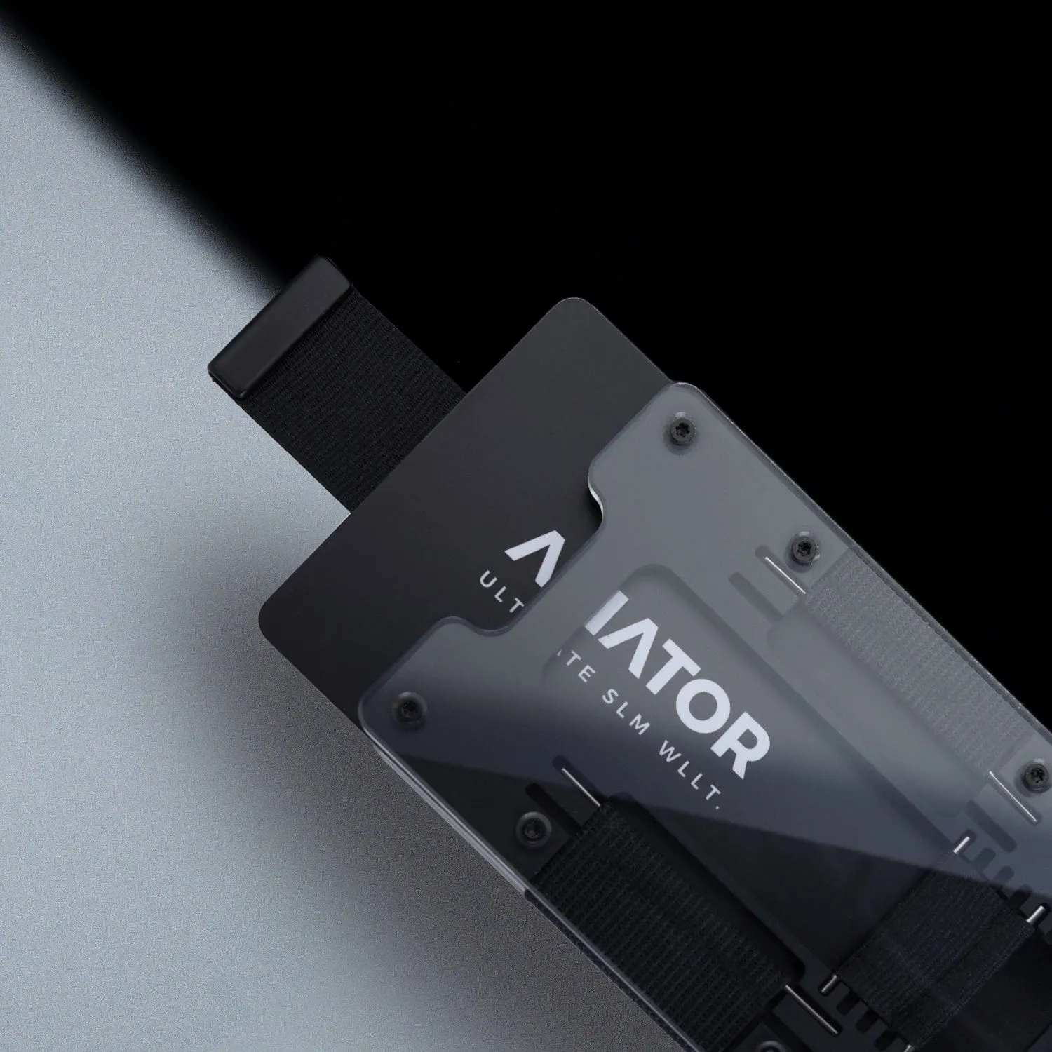 Fusion Black | Metal Frame | Transparent Slide Wallet