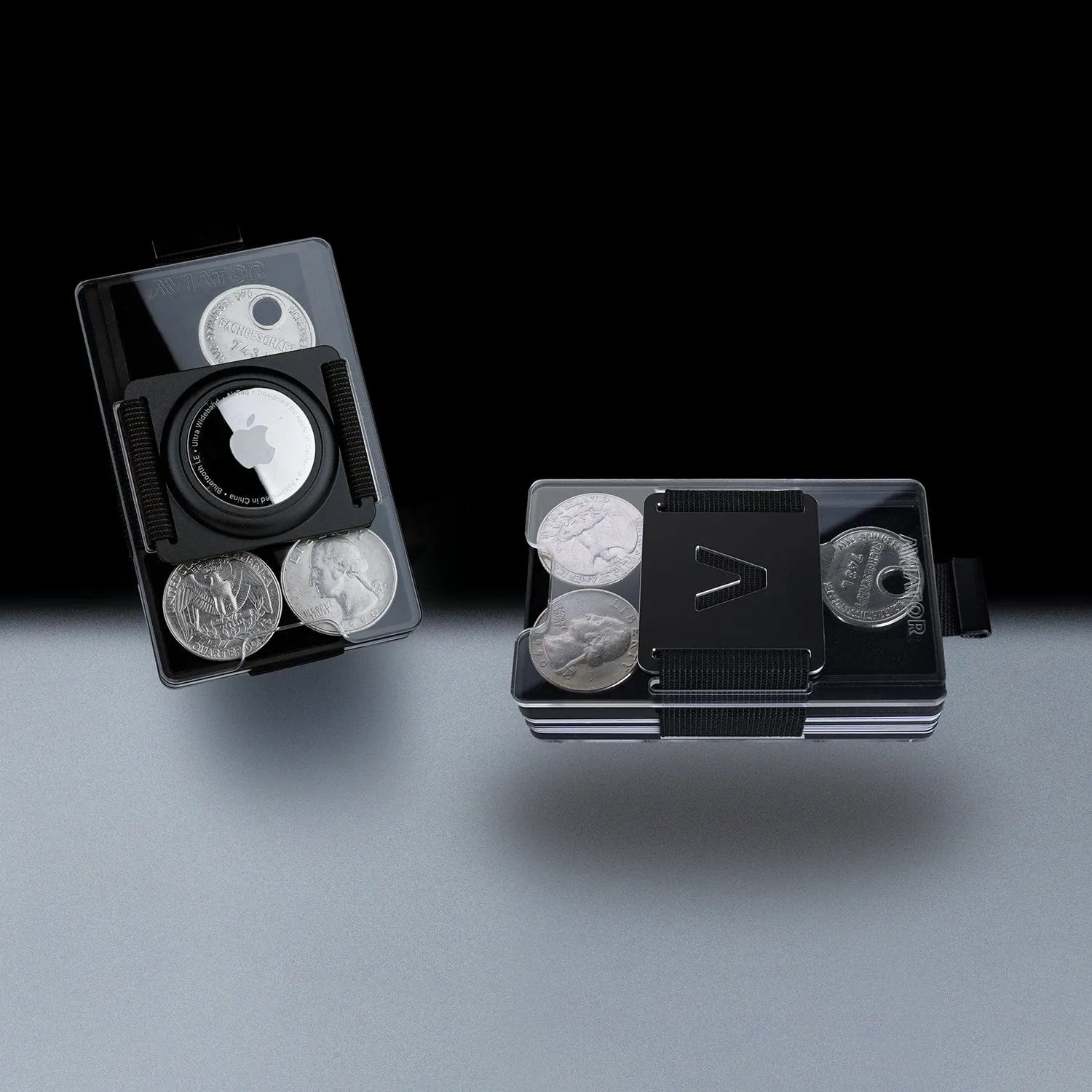 Fusion Black | Metal Frame | Transparent Slide Wallet