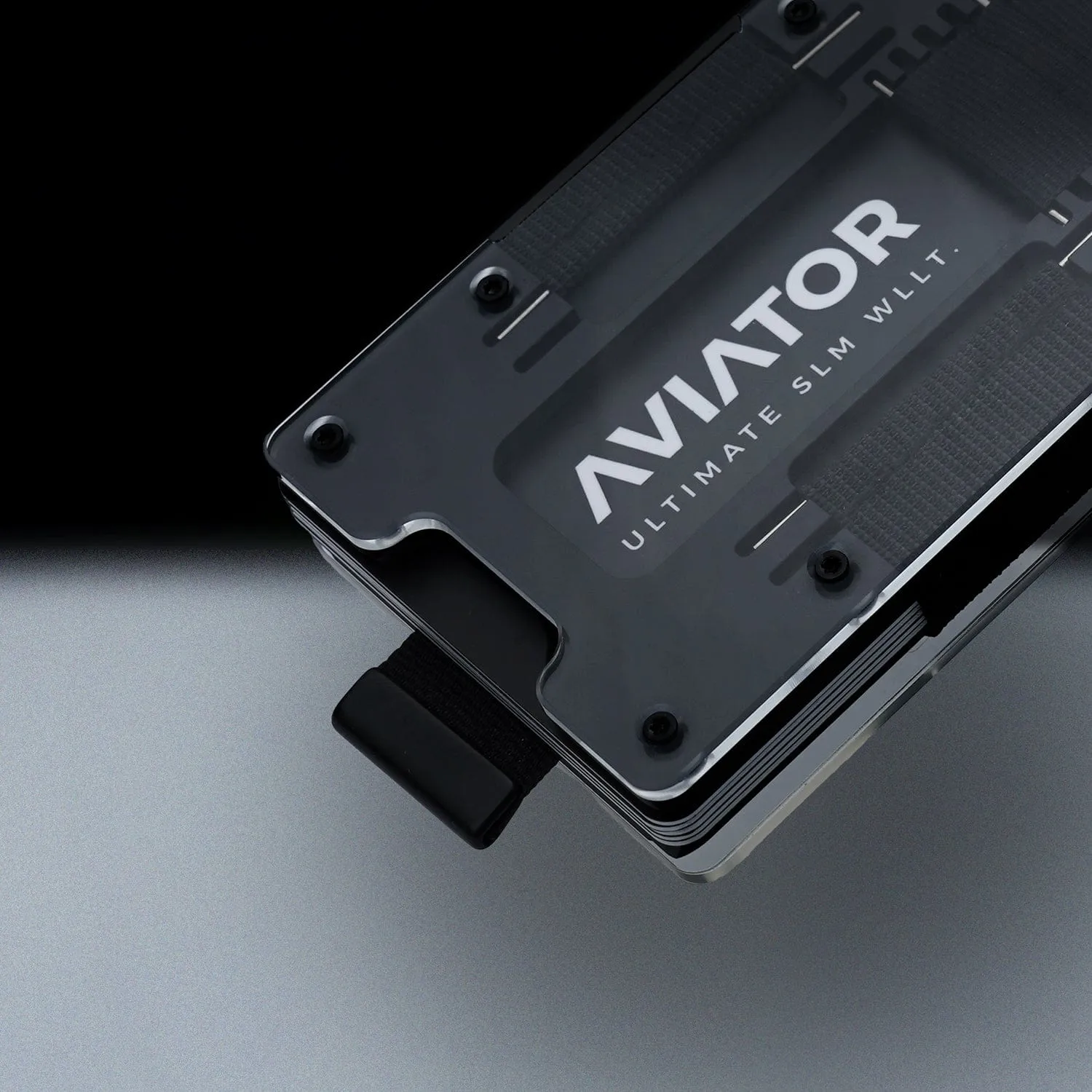 Fusion Black | Metal Frame | Transparent Slide Wallet