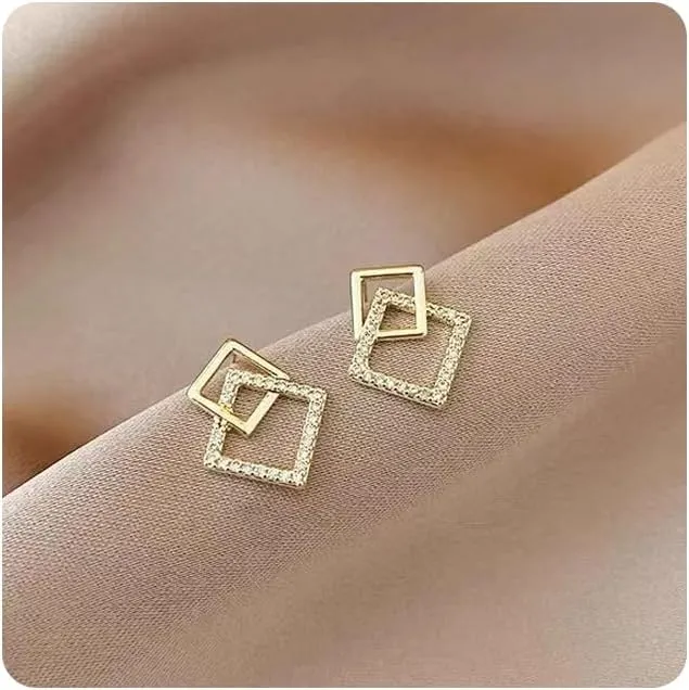 Gold Earrings for Women Trendy Gold Hoop Clip on Stud Pearl Earrings Dangle Chain Jewelry Hypoallergenic Birthday Gifts for Women