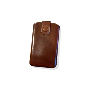 Il Bussetto Premium Light Brown Pull-Up Leather Business Card Case