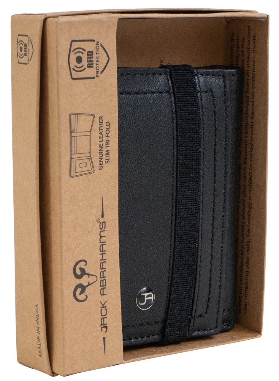 Jack Abrahams Tri-Fold Stylish Wallet With ID Window Pocket